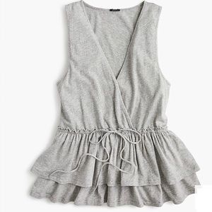 J. Crew tie-waist tiered tank top NWT